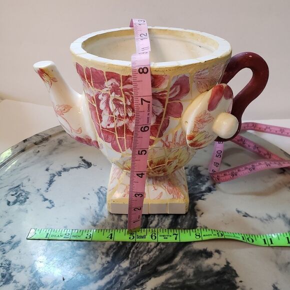 Vintage Mosaic Teapot Planter - Picture 10 of 11